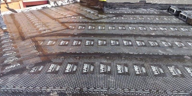 Impermeabilização de laje com manta asfáltica 3 e 4mm