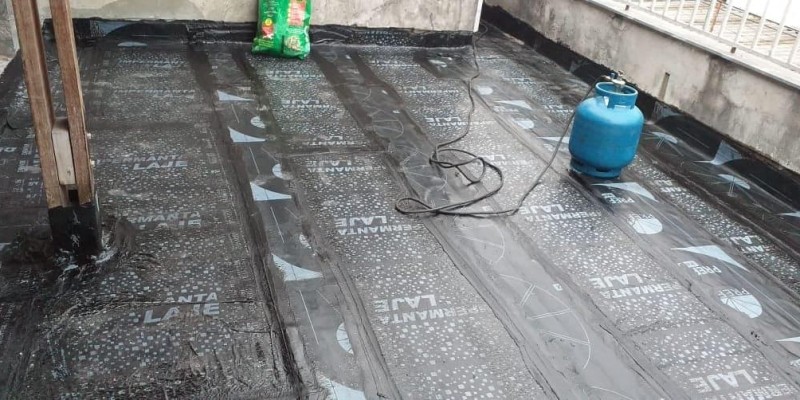 Impermeabilização de laje com manta asfáltica 3 e 4mm