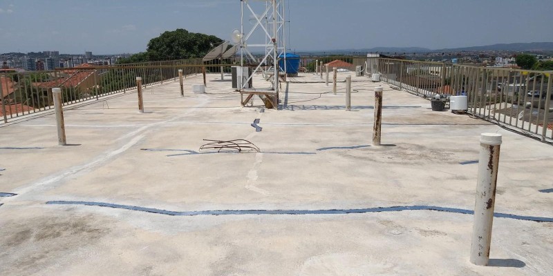 Impermeabilização de lajes expostas.