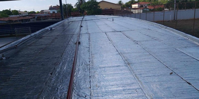 Impermeabilização de laje expostas com manta asfáltica aluminada 4mm. 