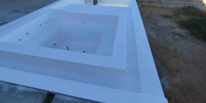 Impermeabilização de piscina com borracha liquida e bidim.