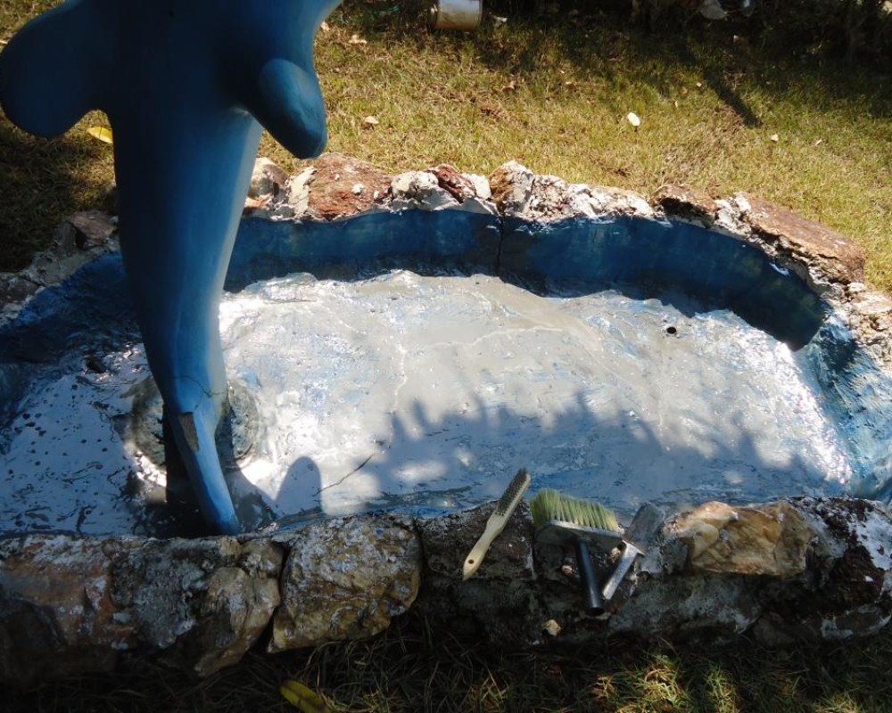 Imagem 60 da galeria Impermeabilização de cascata. essa cascata estava desativada, não parava água, tratamos com masterpur e vp50 o resultado foi satisfatório. 