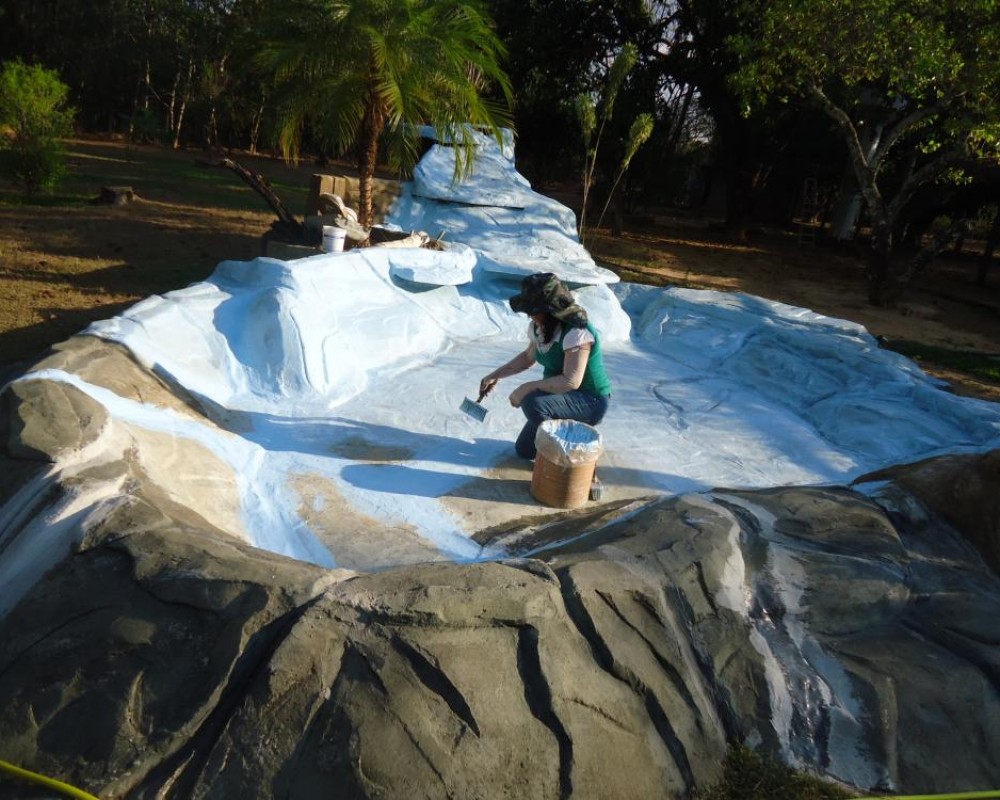 Imagem 59 da galeria Impermeabilização de cascata. essa cascata estava desativada, não parava água, tratamos com masterpur e vp50 o resultado foi satisfatório. 