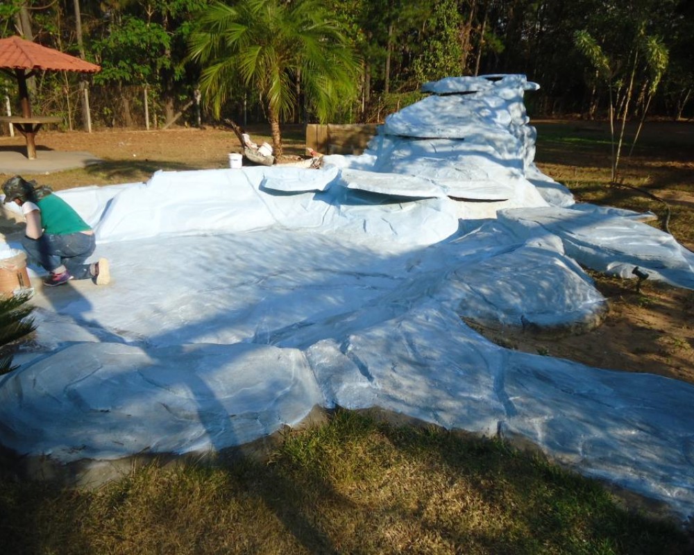 Imagem 58 da galeria Impermeabilização de cascata. essa cascata estava desativada, não parava água, tratamos com masterpur e vp50 o resultado foi satisfatório. 