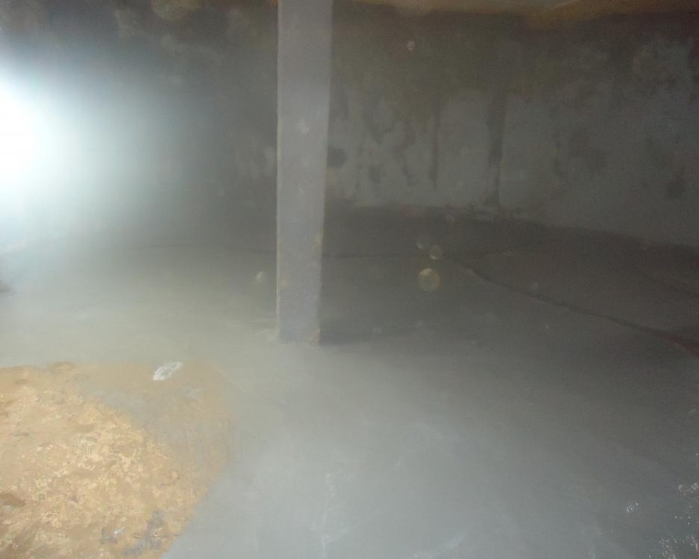 Imagem 27 da galeria impermeabilização de caixa d'água e reservatório. remoção de manta, limpeza, preparo para uma nova impermeabilização, bem difícil.