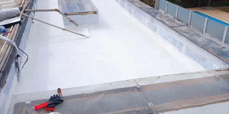 Impermeabilização e isolamento térmico para lajes e telhados, com borracha liquida térmica e bidim. Impermeabilização e isolamento térmico para lajes e telhados, com borracha liquida térmica e bidim.