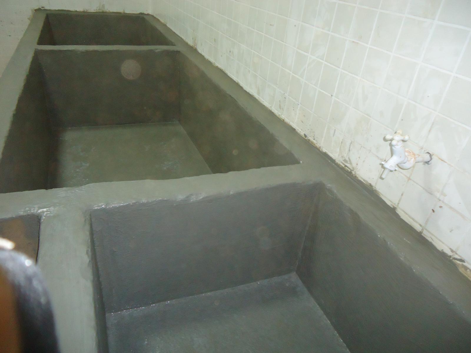 Impermeabilização de tanque.