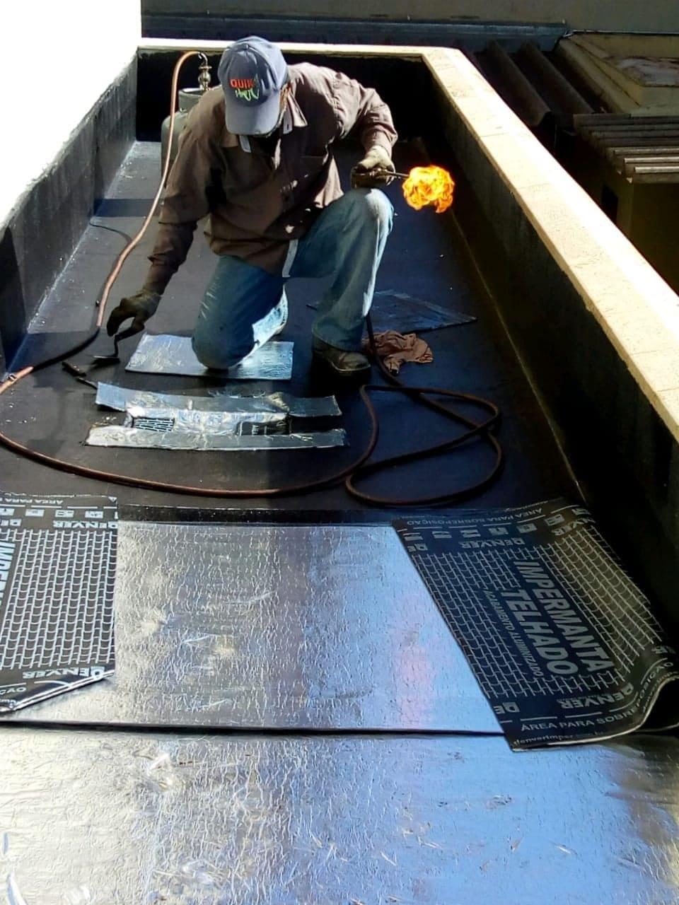 Impermeabilização de laje.