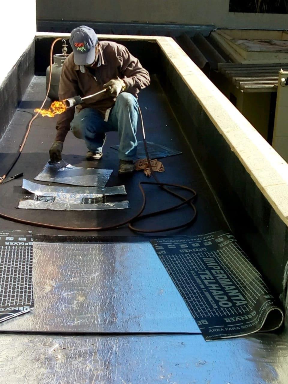 Impermeabilização de laje.