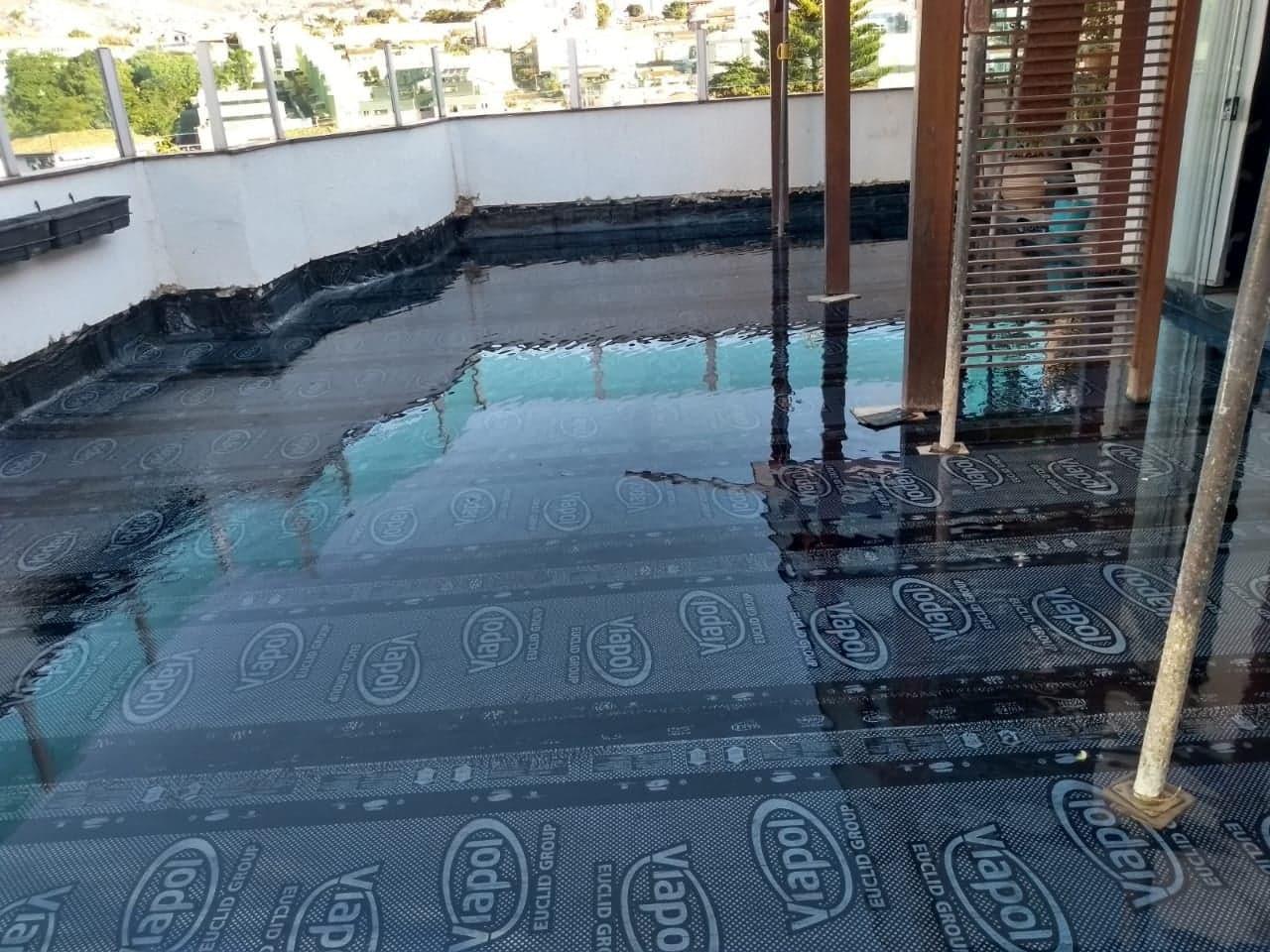 Impermeabilização de laje.