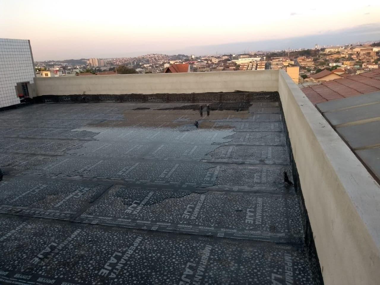 Impermeabilização e isolamento térmico para laje.