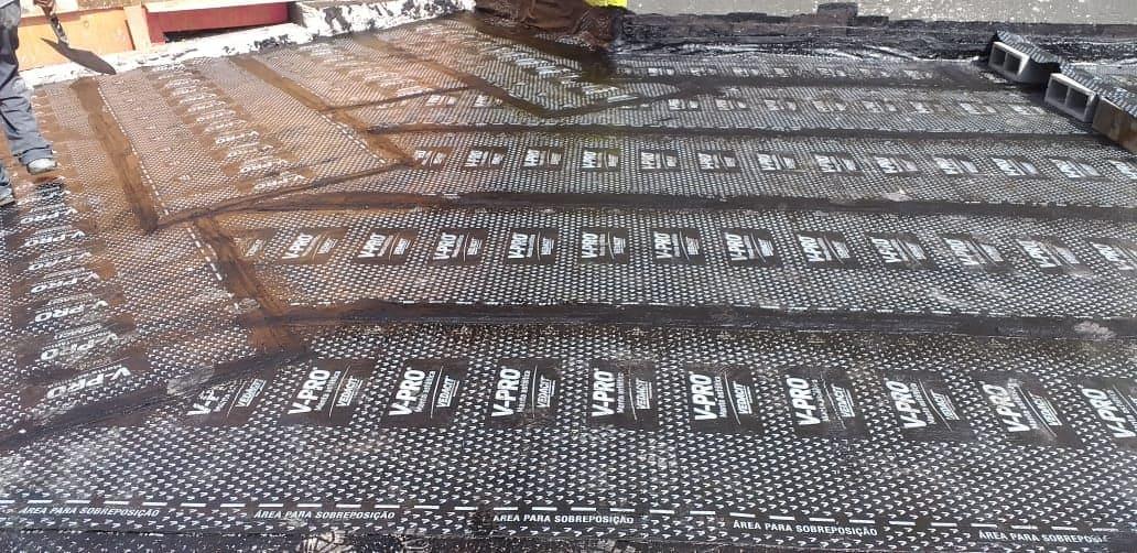 Impermeabilização de laje com manta asfáltica 3 e 4mm