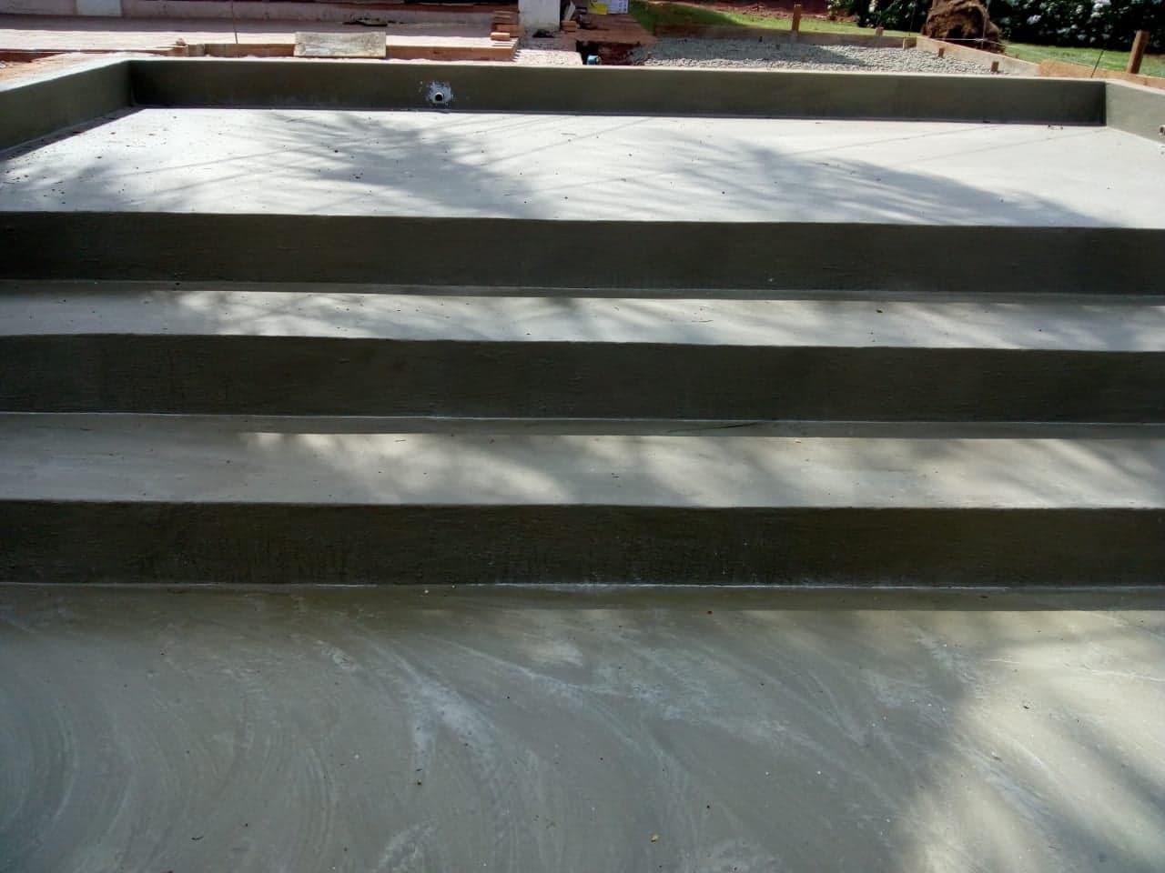 Impermeabilização de piscina com argamassa polimérica. 