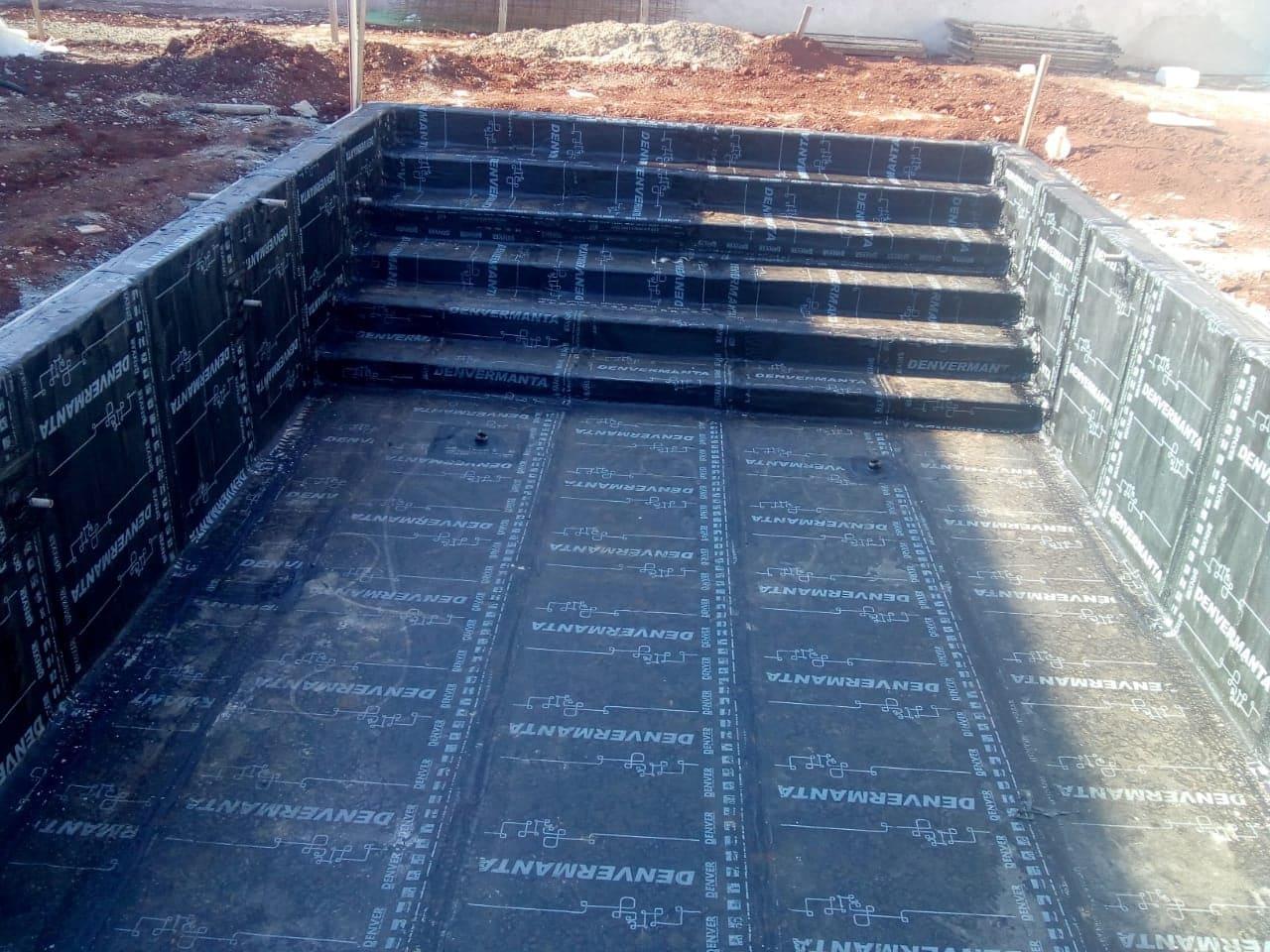 impermeabilização de piscina e reservatório, com manta asfáltica 3 e 4mm.