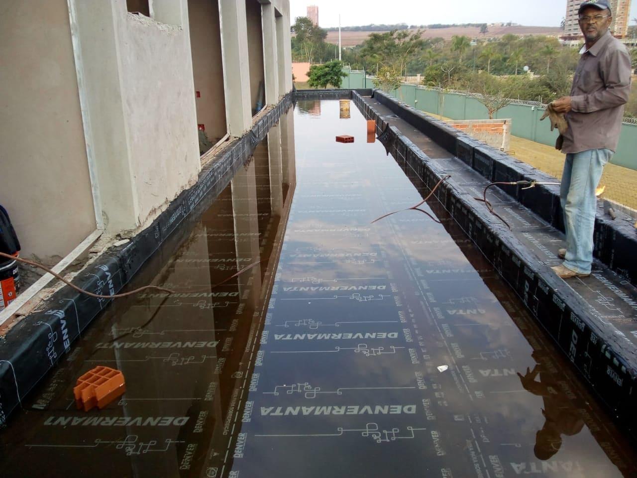 Impermeabilização de laje com manta asfáltica 3 e 4mm