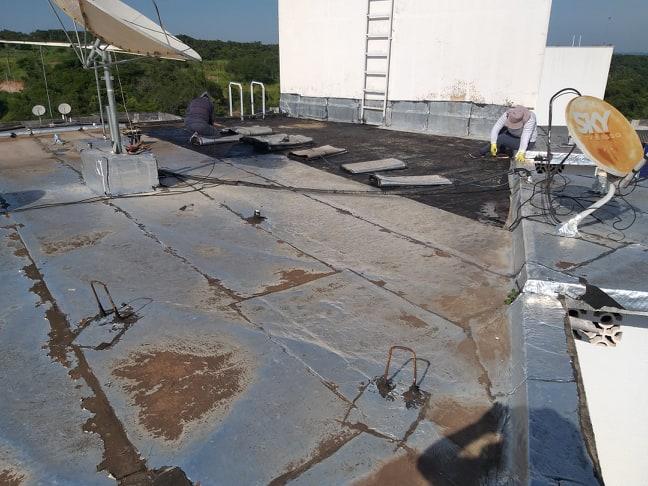 Impermeabilização e isolamento térmico para laje.