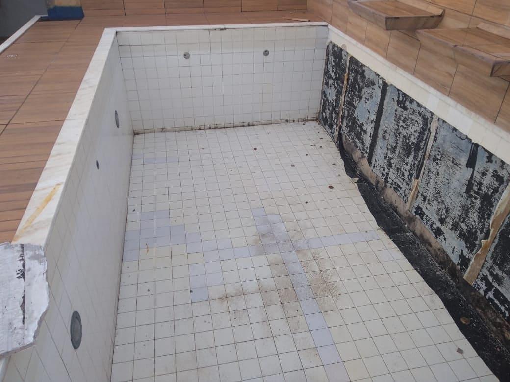 Impermeabilização e recuperação de piscinas, Caixas D'Água e Reservatórios. Manta asfáltica, Manta liquida e argamassa Polimérica.