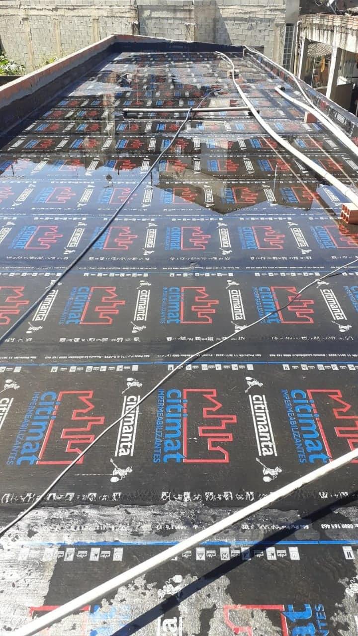 Impermeabilização de Laje, com Manta Asfáltica, Manta Liquida e Cristalização.