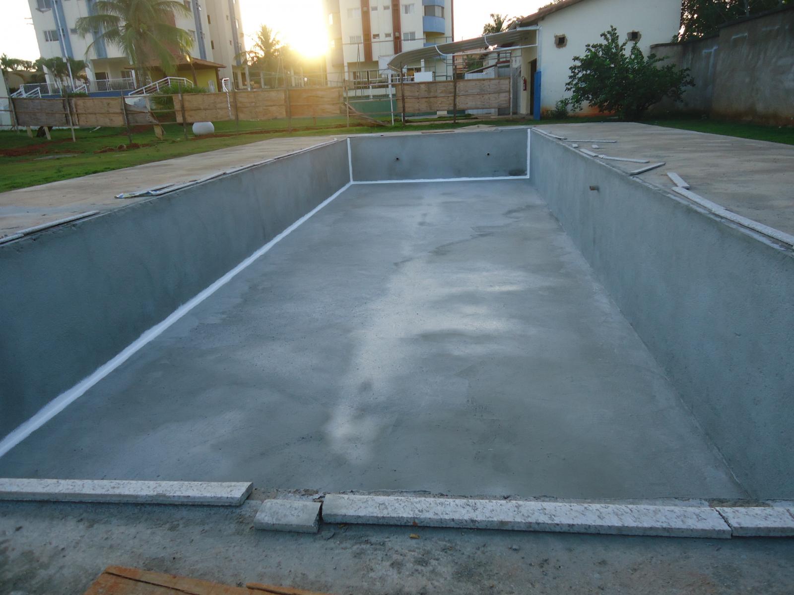 Impermeabilização de Piscina com argamassa polimérica, cristalização