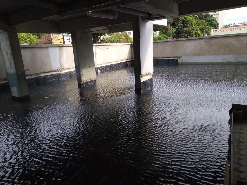 Impermeabilização de Laje com Manta asfáltica.
