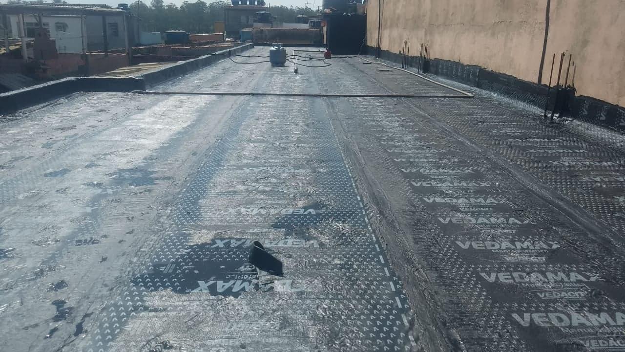 Impermeabilização de Laje Exposta, com manta asfáltica.