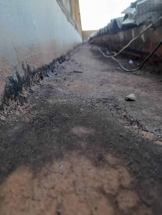 Impermeabilização de Calhas de concreto e galvanizada, com manta asfáltica e bidim