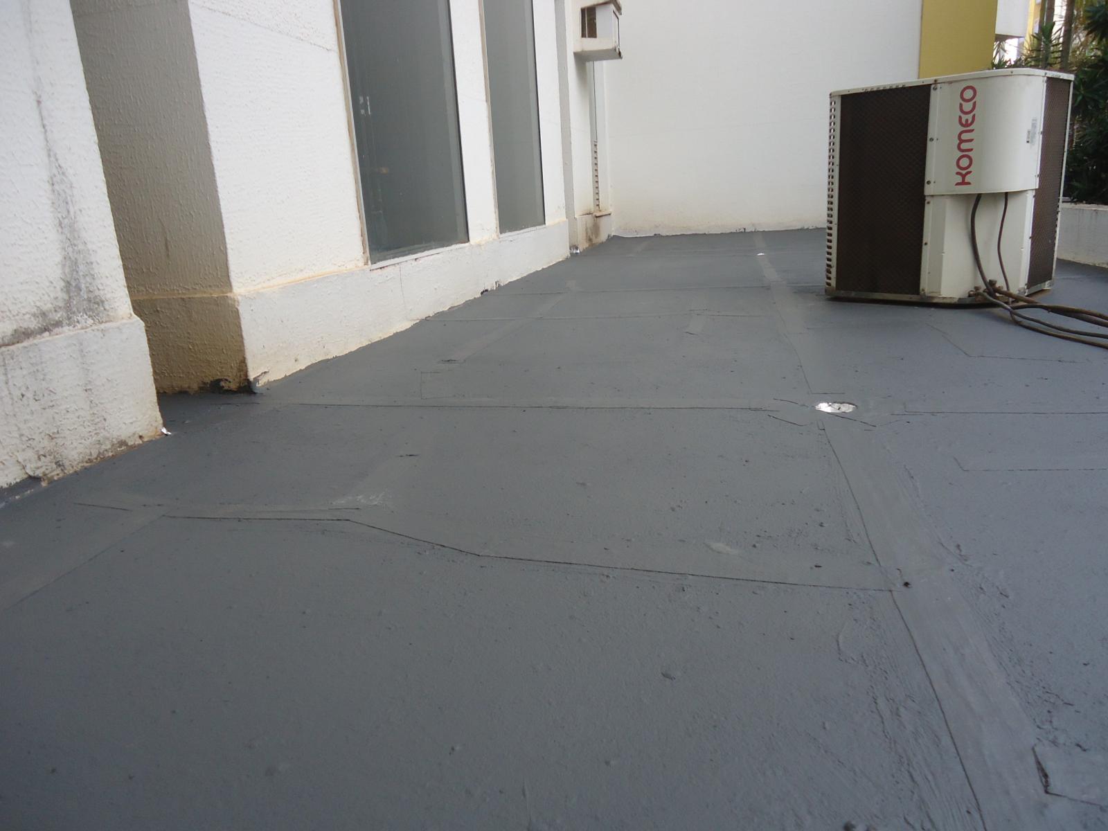Impermeabilização de lajes e coberturas expostas.