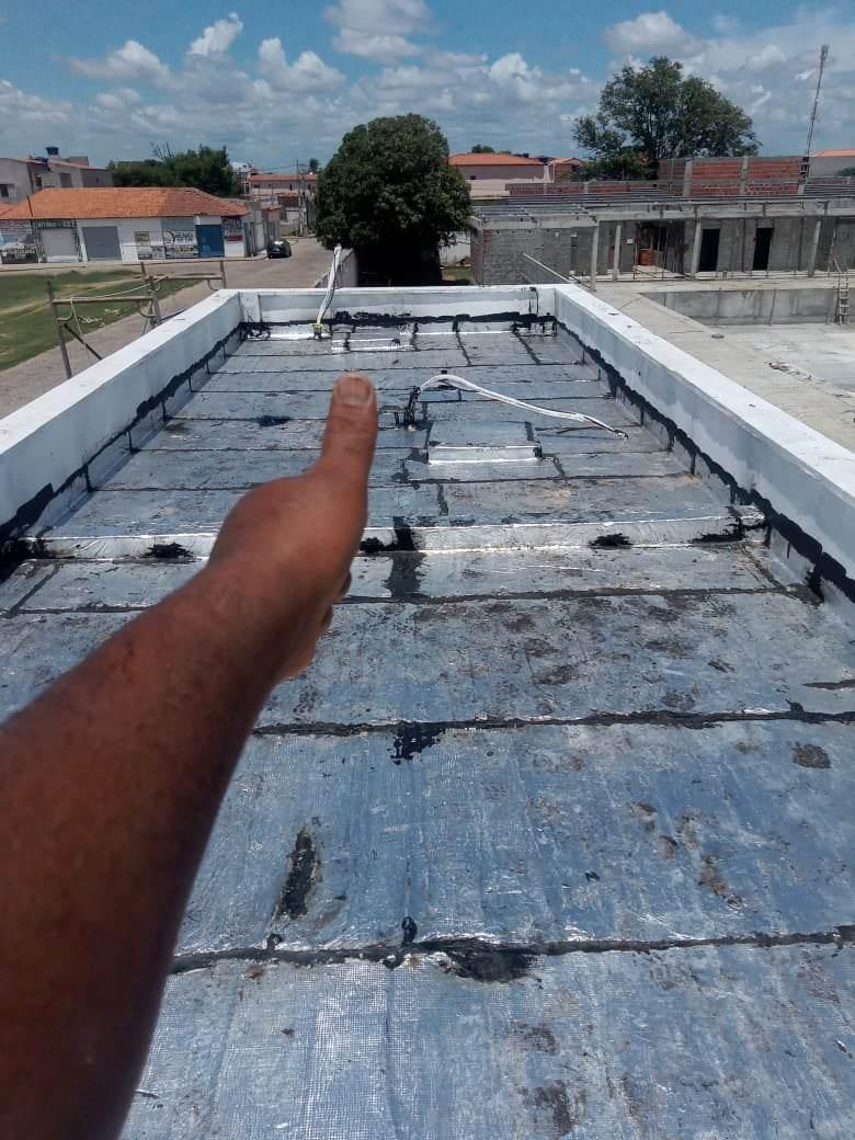 Impermeabilização de lajes expostas.