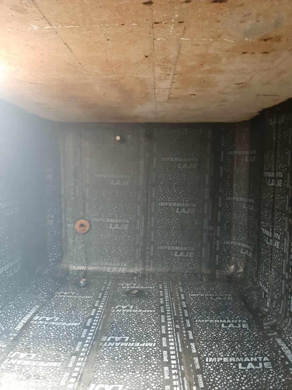 Impermeabilização de caixas d'água e reservatórios com manta asfáltica argamassa polimérica.