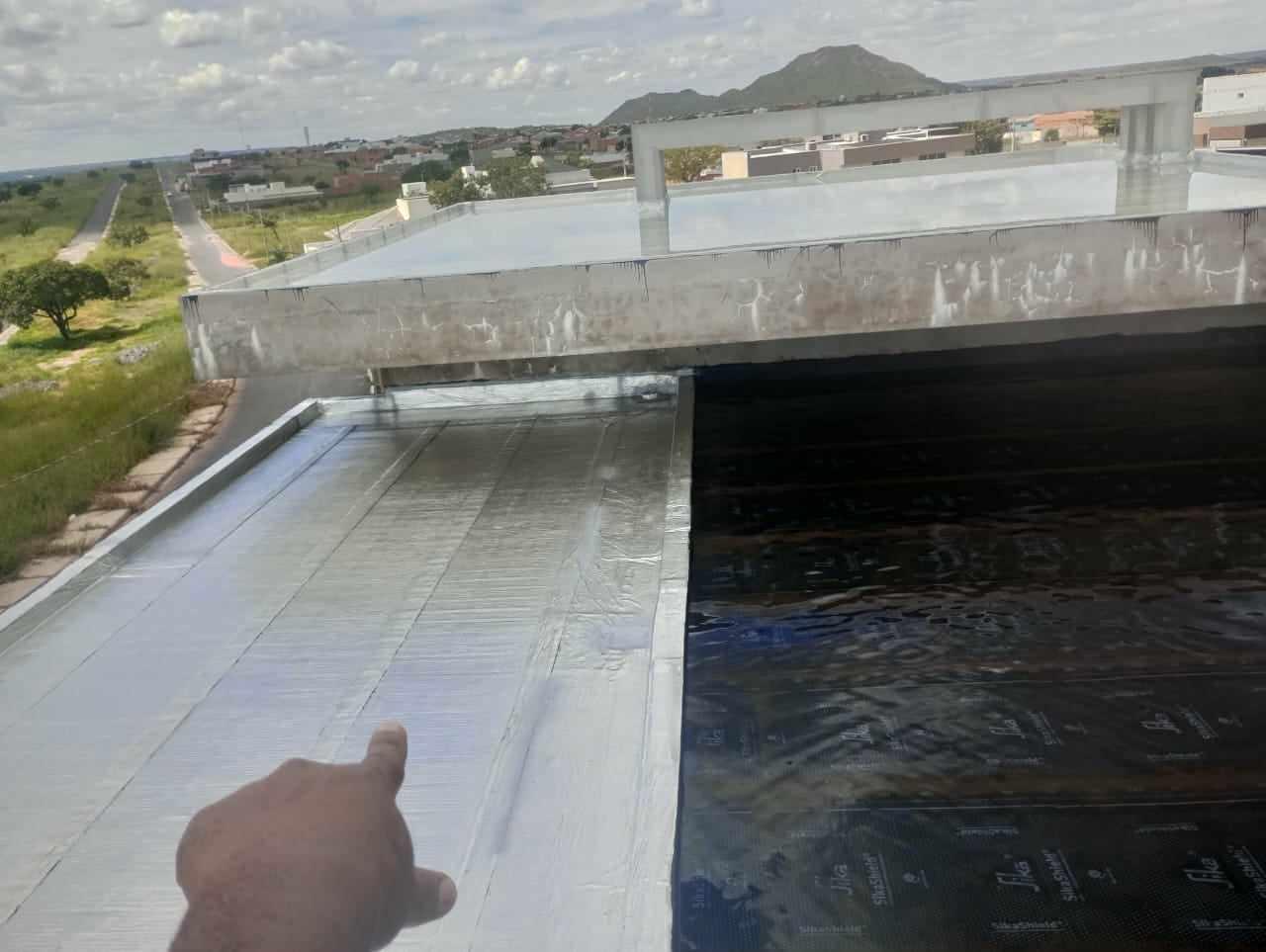 Impermeabilização de laje expostas, com manta asfáltica aluminada